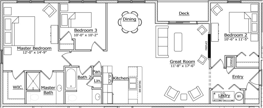 3 bedroom floor plan